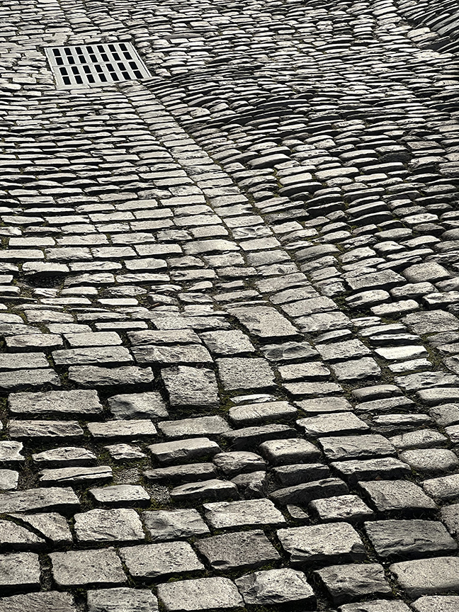 Cobblestone Street in a Medieval Town in Germany