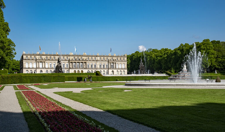 Herrenchiemsee Palace in on an island