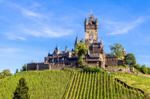 Reichsburg Castle, Cochem, Vineyards, Moselle River