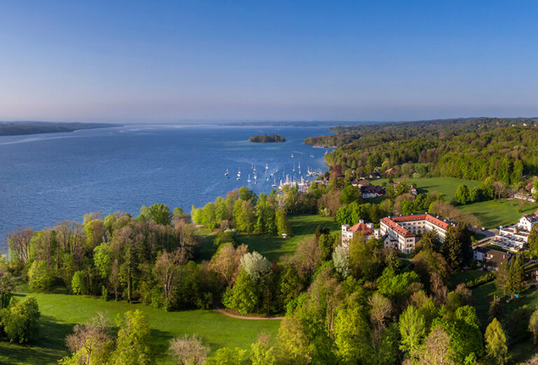 Schloss Possenhofen and grounds at Lake Starnberg.