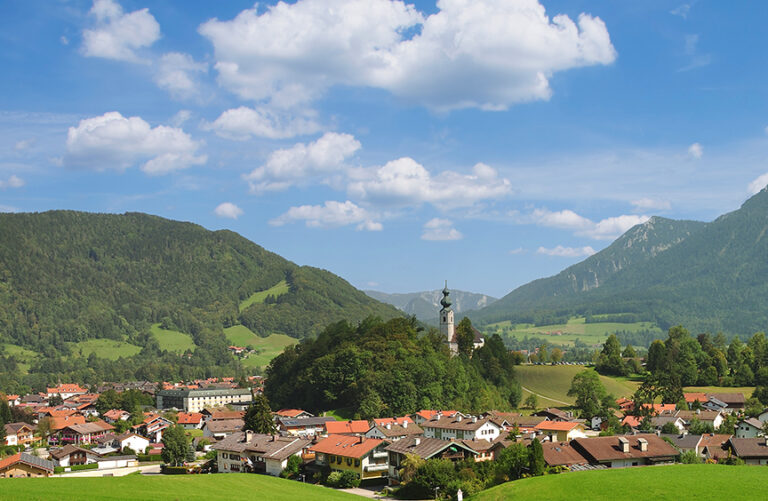 The village of Ruhpolding in Chiemgau