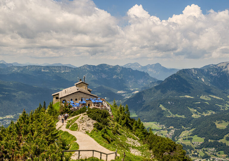 The Eagles Nest (Kehlsteinhaus) on the mountain above the village of Obersalzberg