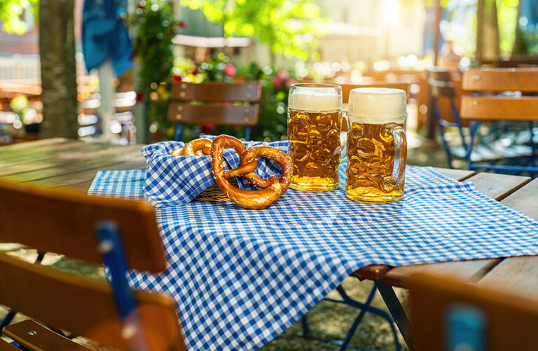 A typical Munich beer garden