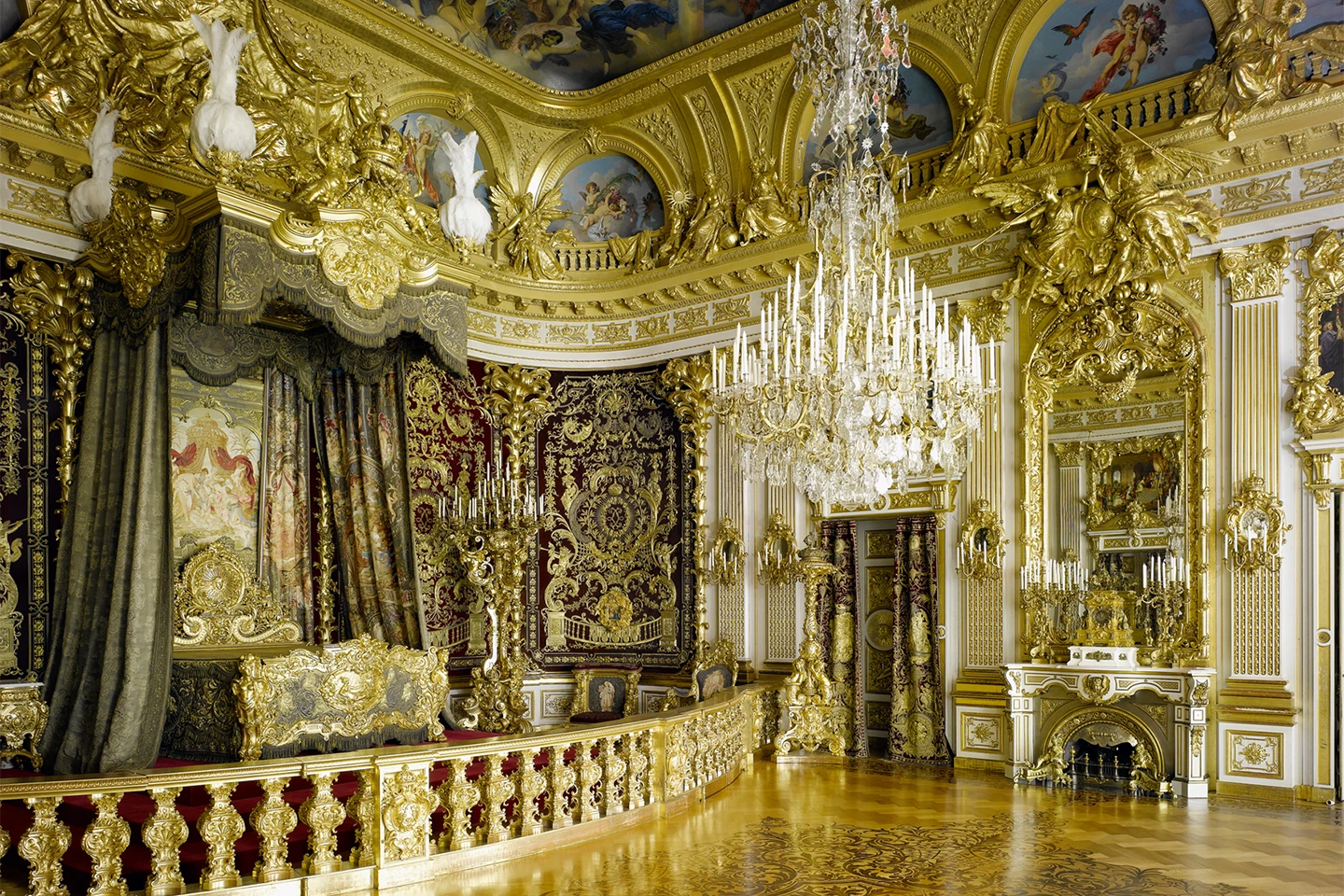 Parade Bedroom at Herrenchiemsee Palace; Courtesy of the Bayerische Schloesser Verband
