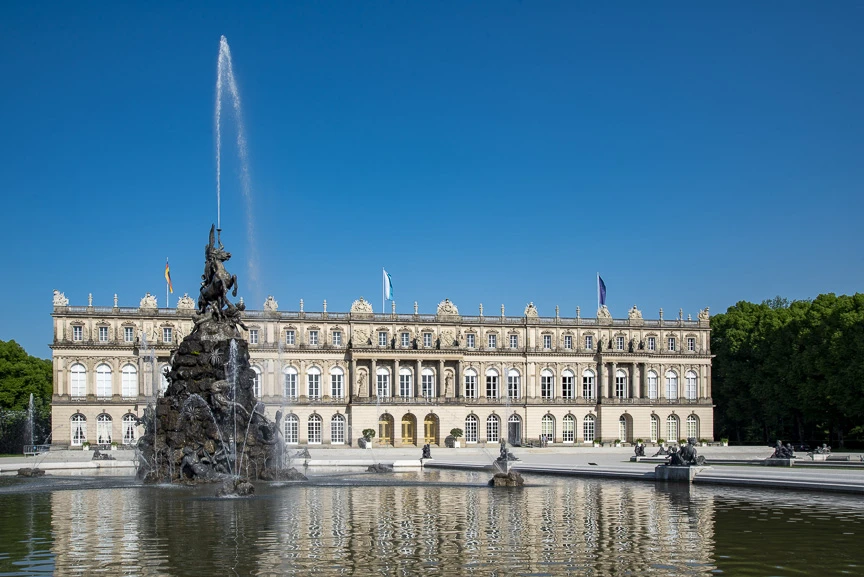 Herrenchiemsee Palace with the Fama Fountain